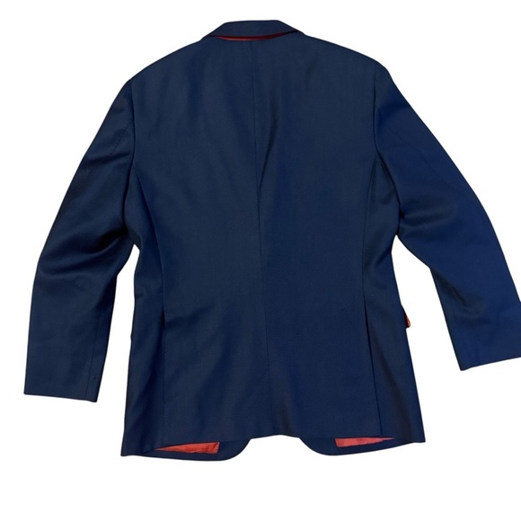 SUITSUPPLY Sienna Men Blazer Size 24/38S Blue Pure Wool - Picture 2 of 4